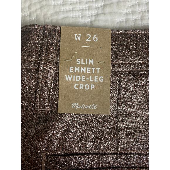 NWT MADEWELL JEANS PANTS 26 ROSEGOLD HOLIDAYS FESTIVE PREPPY CHRISTMAS - Picture 9 of 14